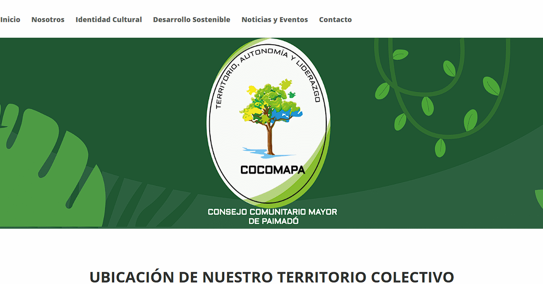 El Consejo Comunitario Mayor de Paimadó estrena nuevo sitio Web